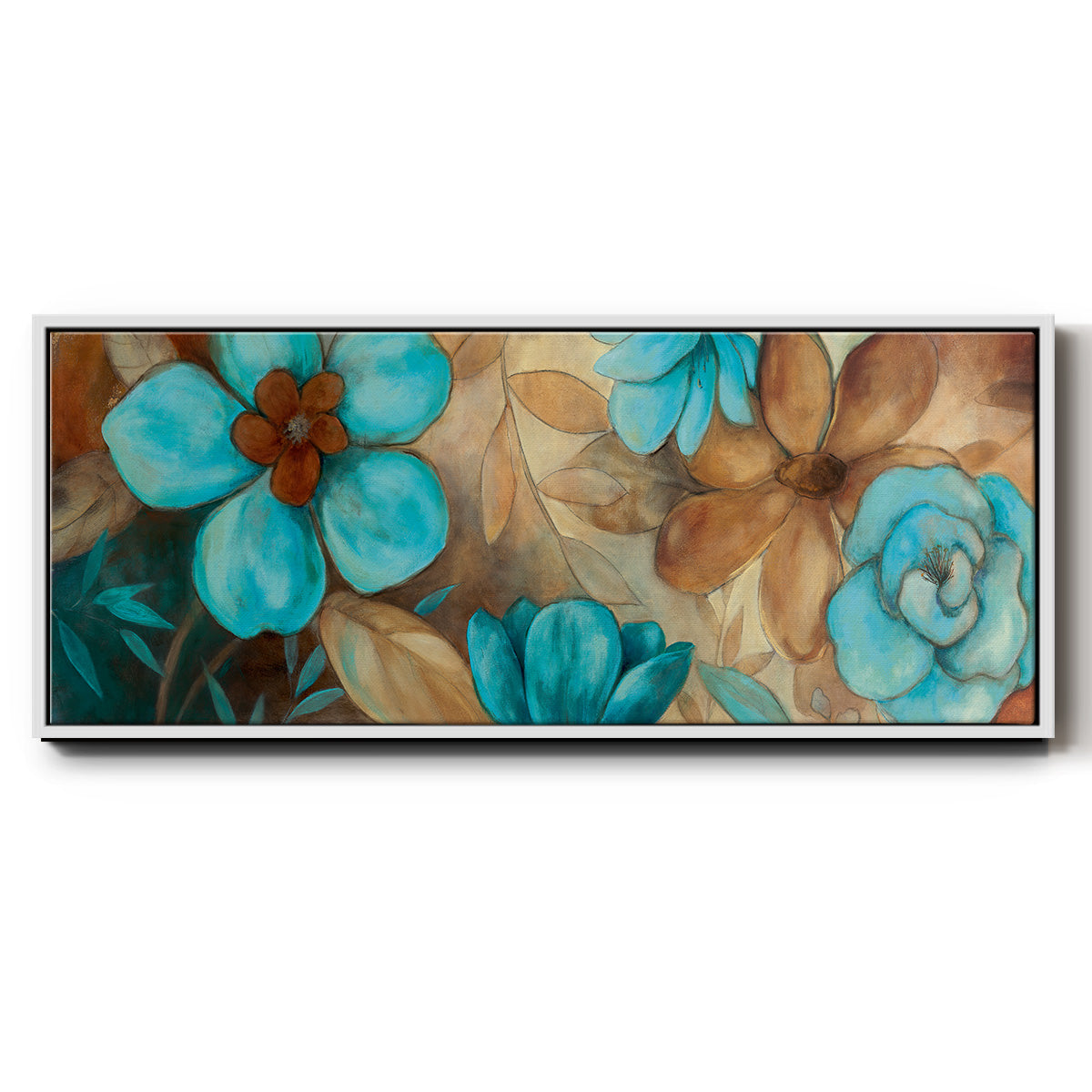 Garden Glow I - Floater Framed Canvas Print