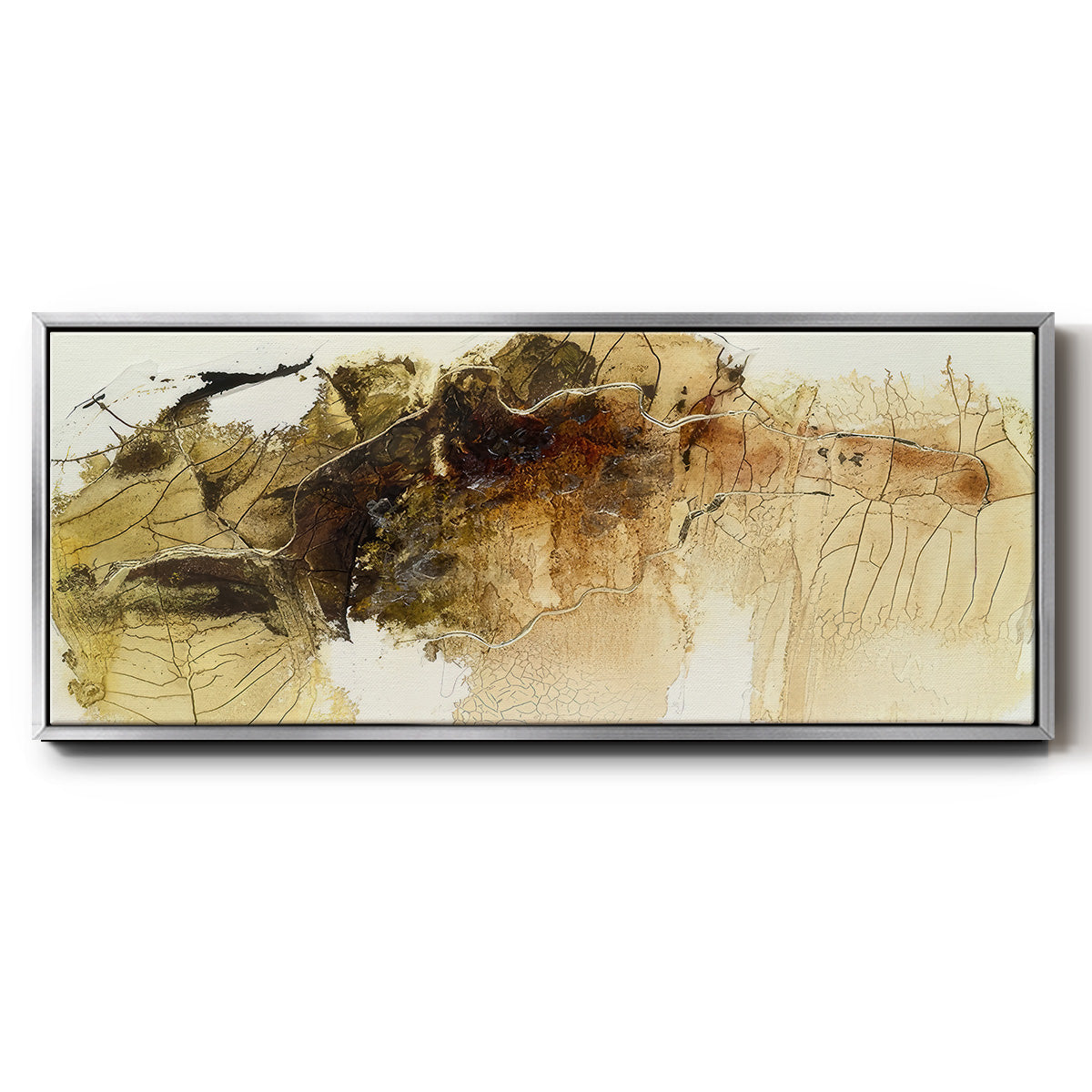 Dance of Gold I - Floater Framed Canvas Print