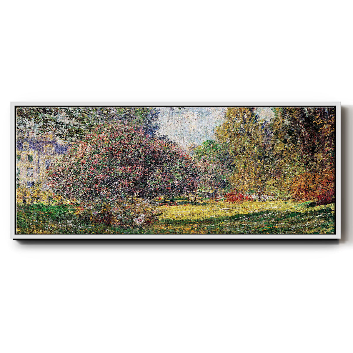 The Park - Floater Framed Canvas Print