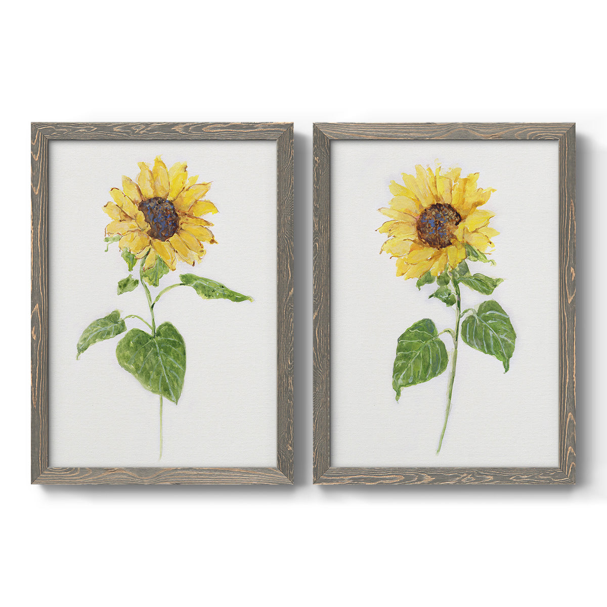 Sunflower I   - Premium Framed Canvas 2 Piece Set - Ready to Hang