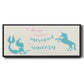 Mermaid Unicorn - Floater Framed Canvas Print