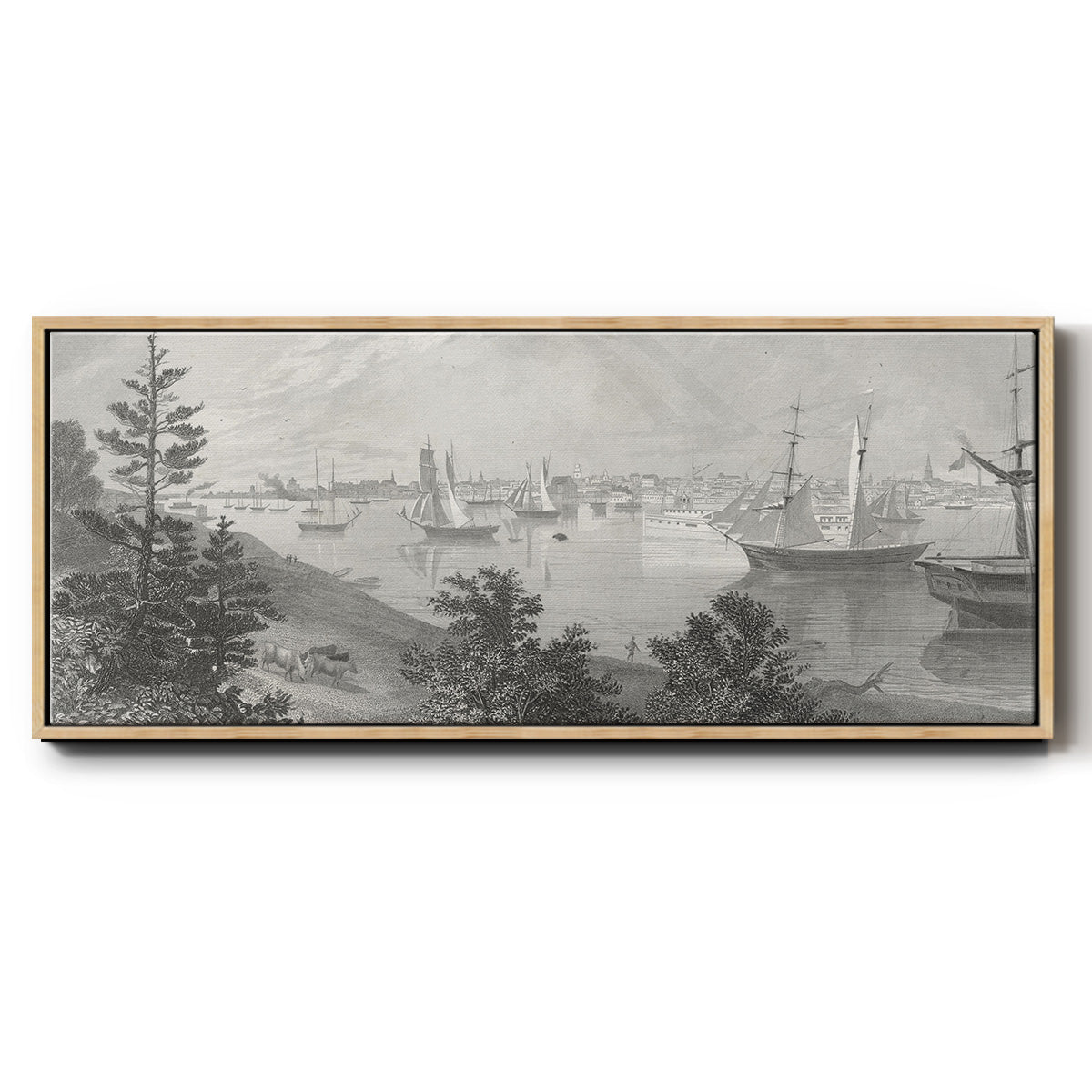 City of Detroit - Floater Framed Canvas Print