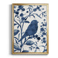 Bluebird Silhouette I - Modern Framed Canvas Print