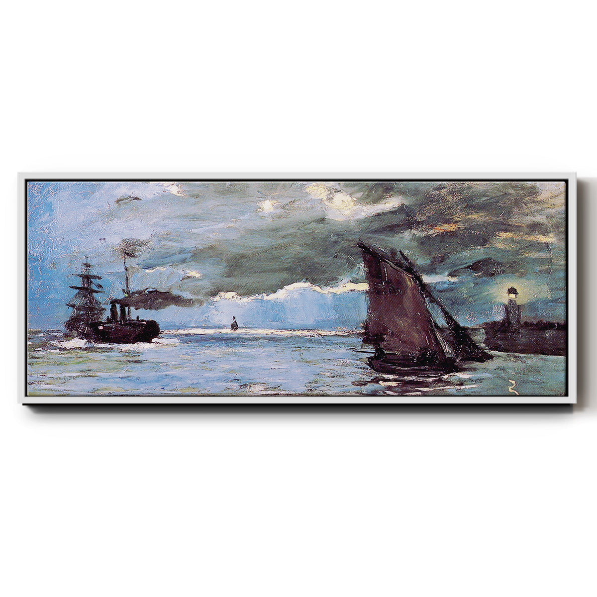Seascape - Floater Framed Canvas Print