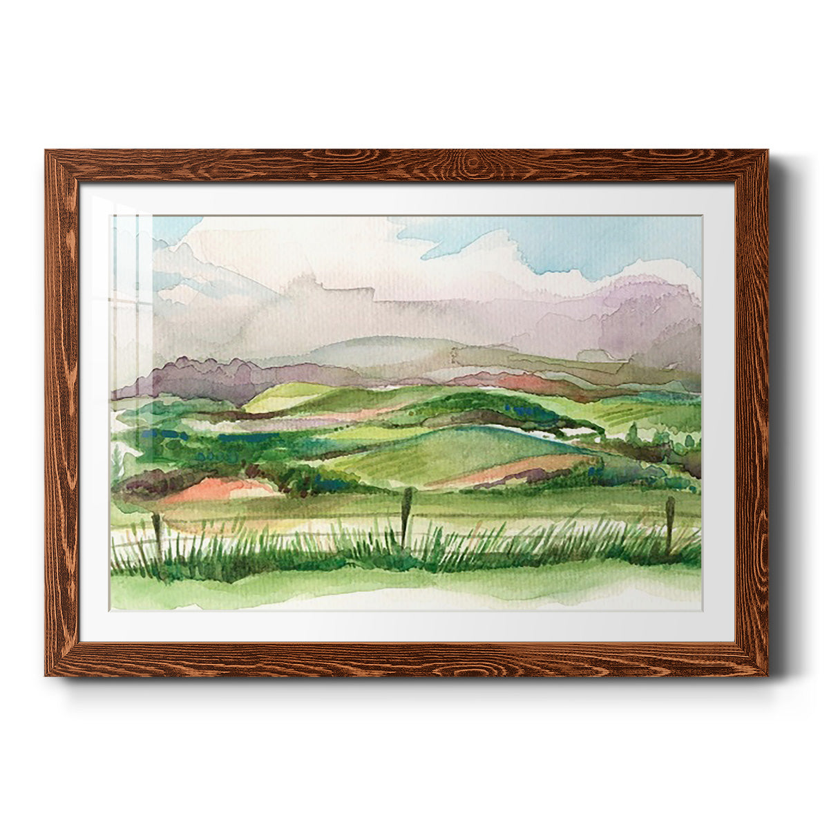 Bennachie Rain II - Barnwood Framed Art Print