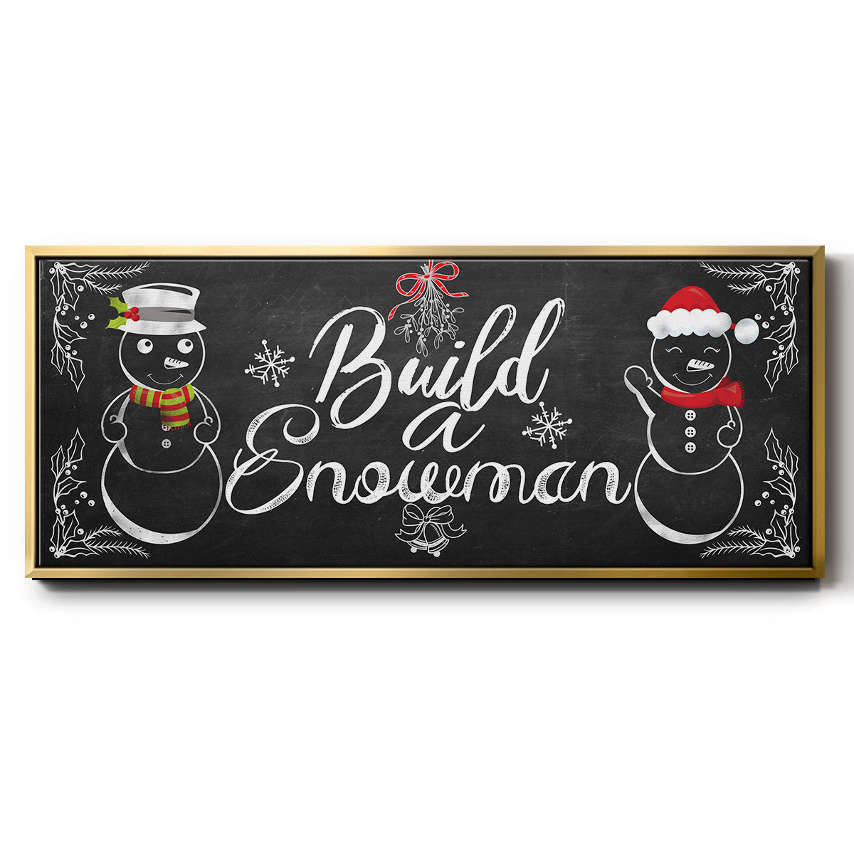 Build a Snowman - Floater Framed Canvas Print