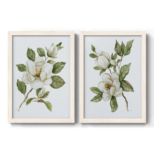 Magnolia Morning I - Barnwood Framed Canvas Set