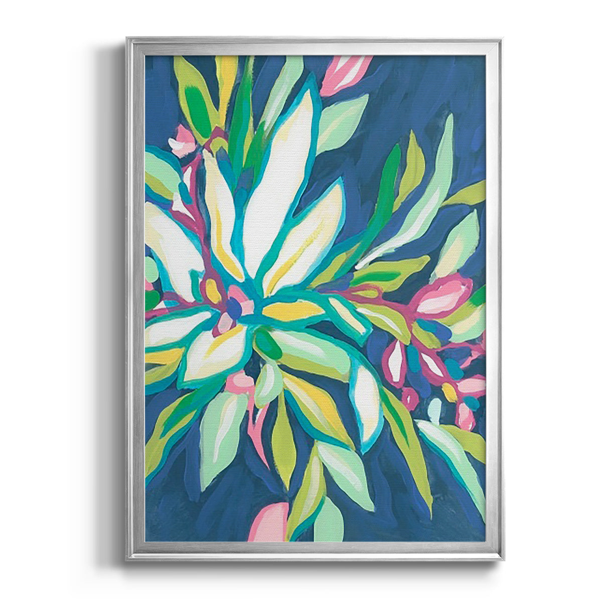 Blue Tropics I - Modern Framed Canvas Print