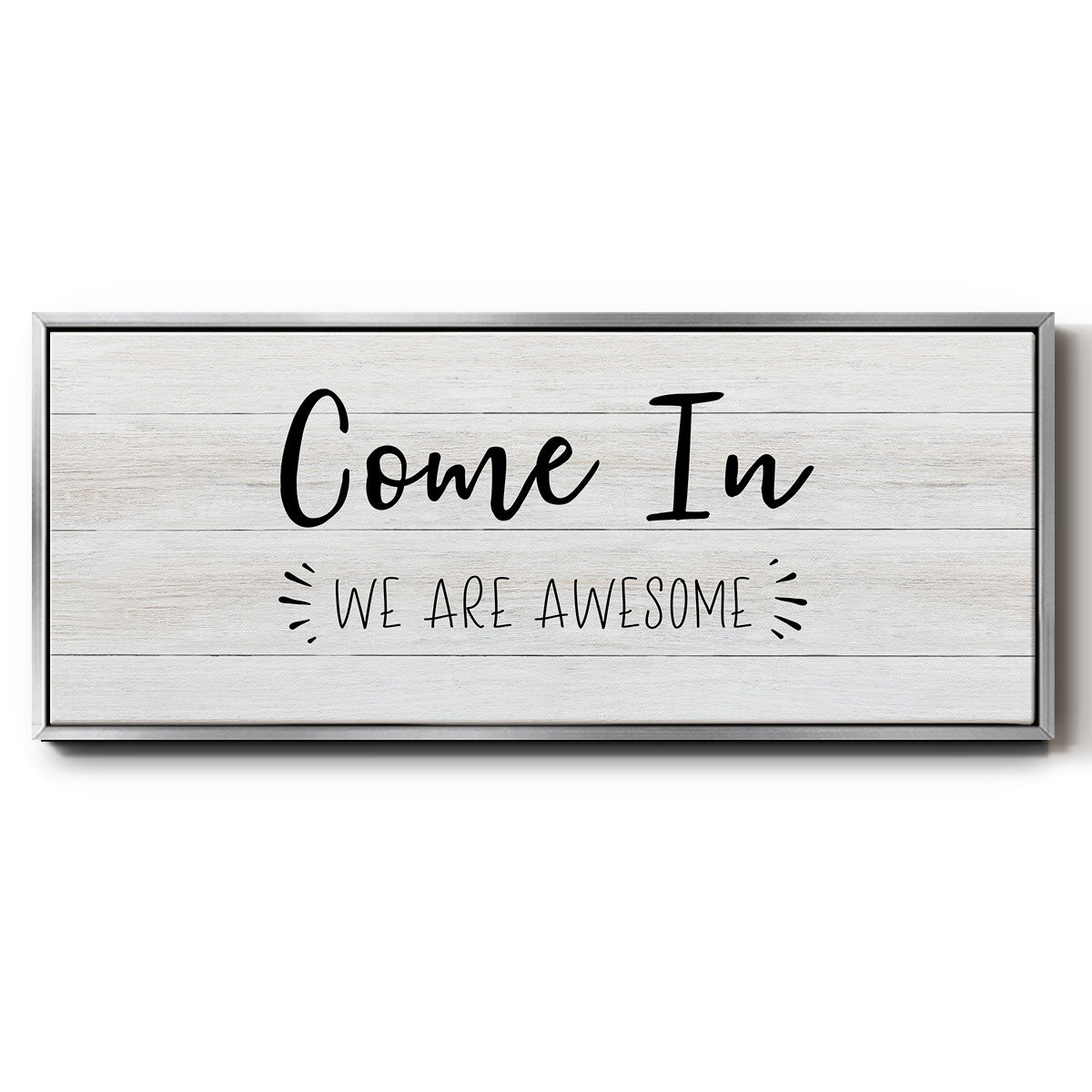 Come In - Floater Framed Canvas Print