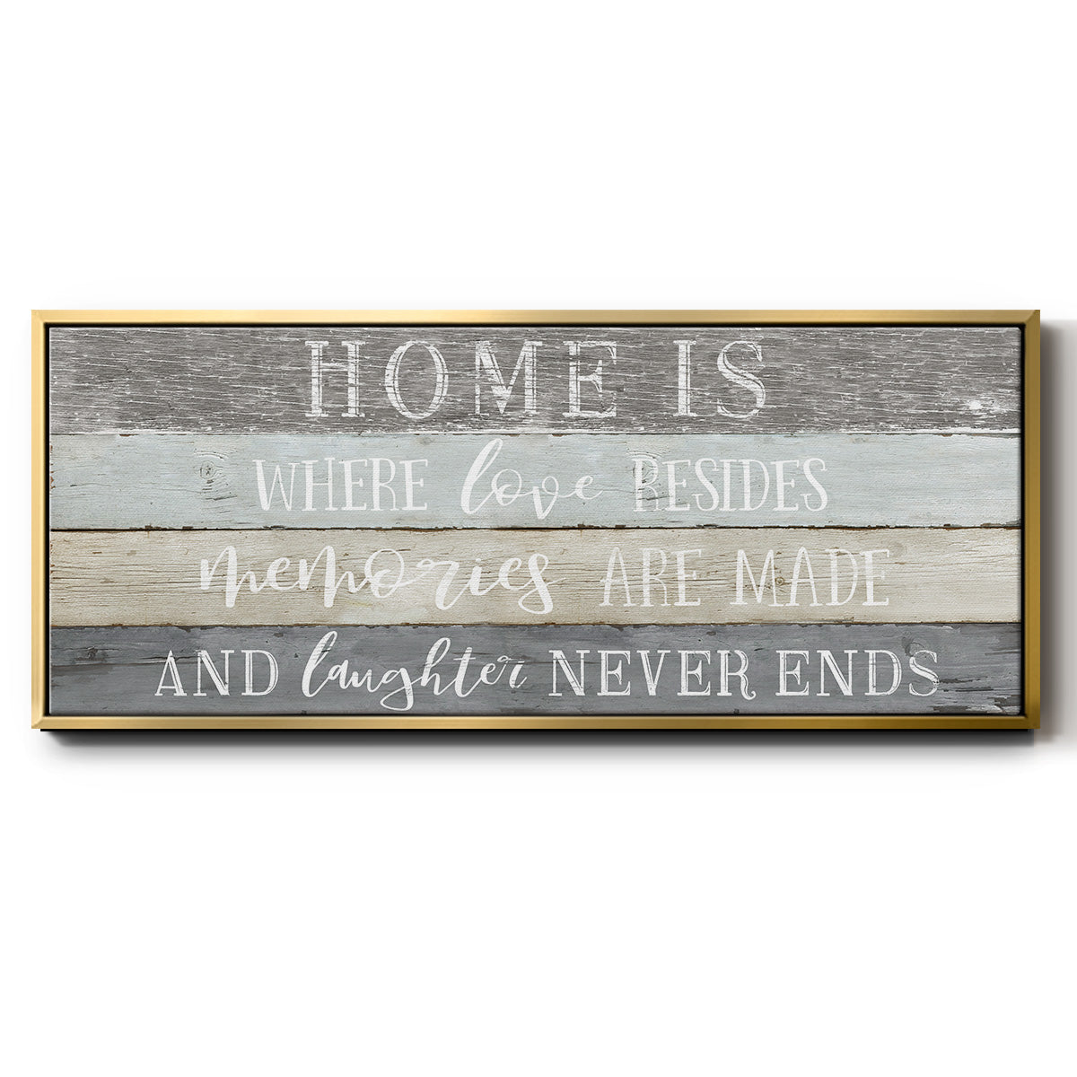 Home Is Where - Floater Framed Canvas Print