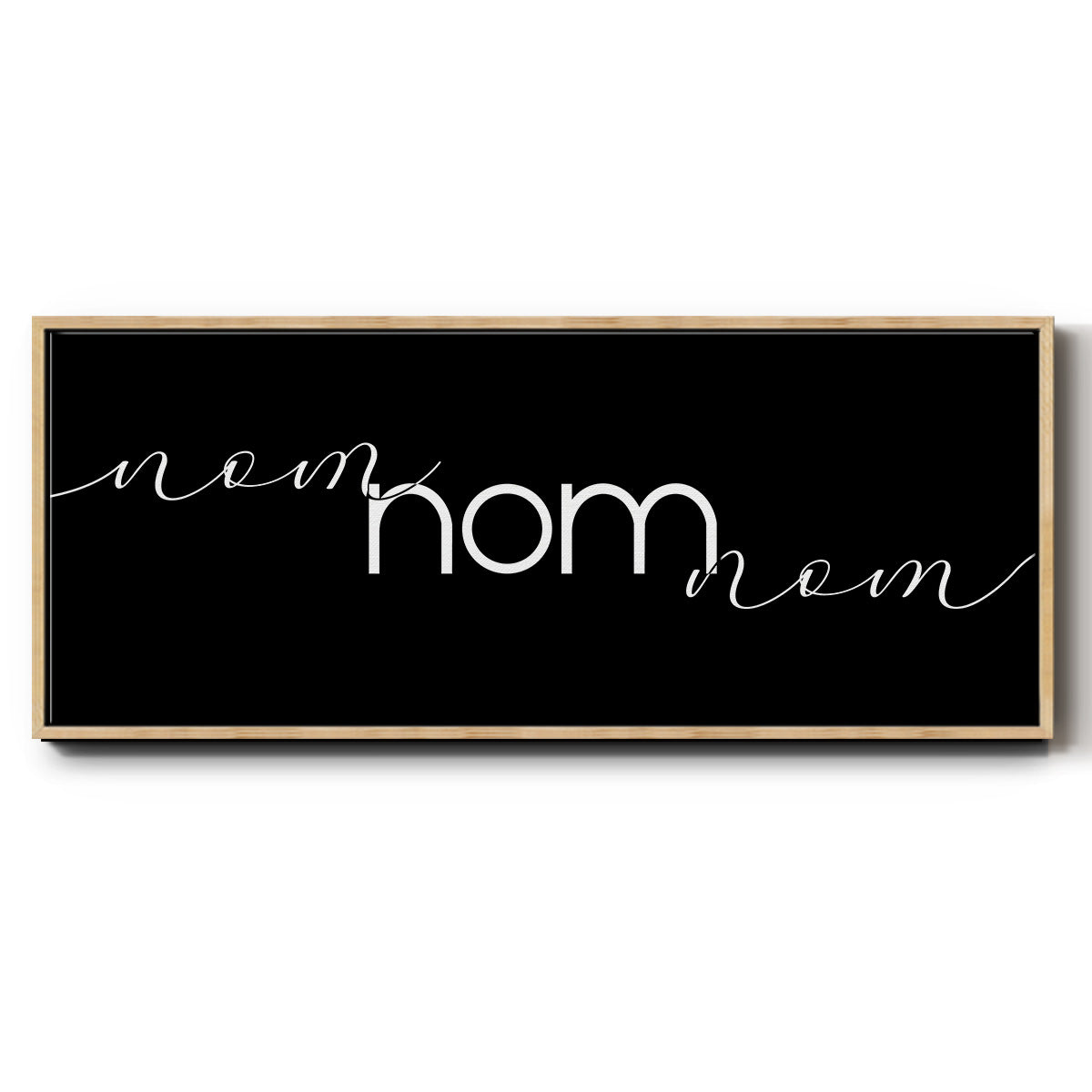 Nom Nom Nom - Floater Framed Canvas Print