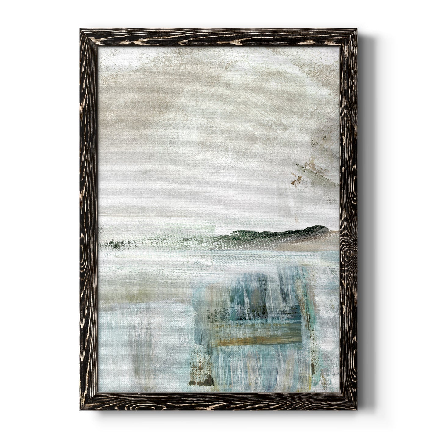 Summer Teal II - Barnwood Framed Canvas Print
