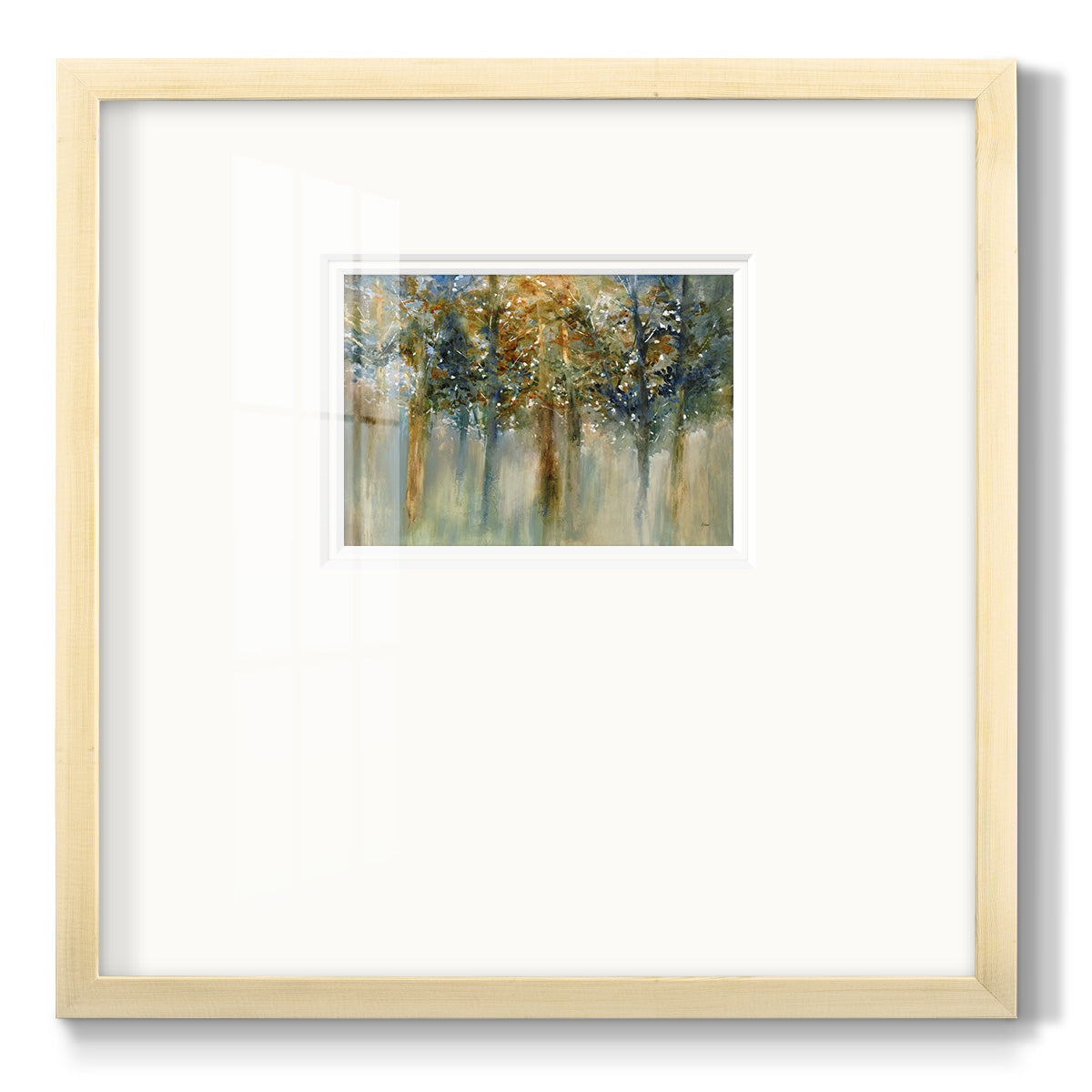 Rustic Leaves II - Double Matboard Framed Print