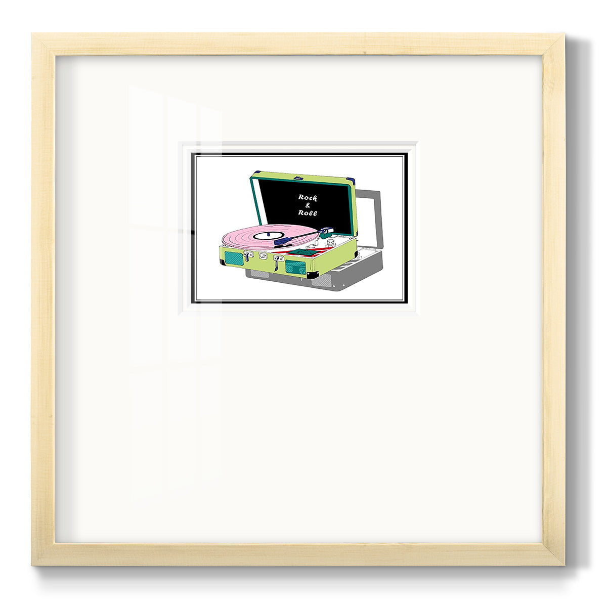 Record Shop II - Double Matboard Framed Print