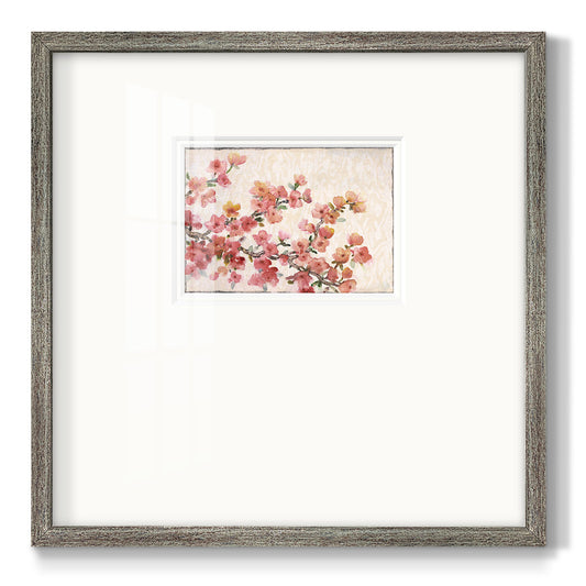 Cherry Blossom Composition II - Double Matboard Framed Print