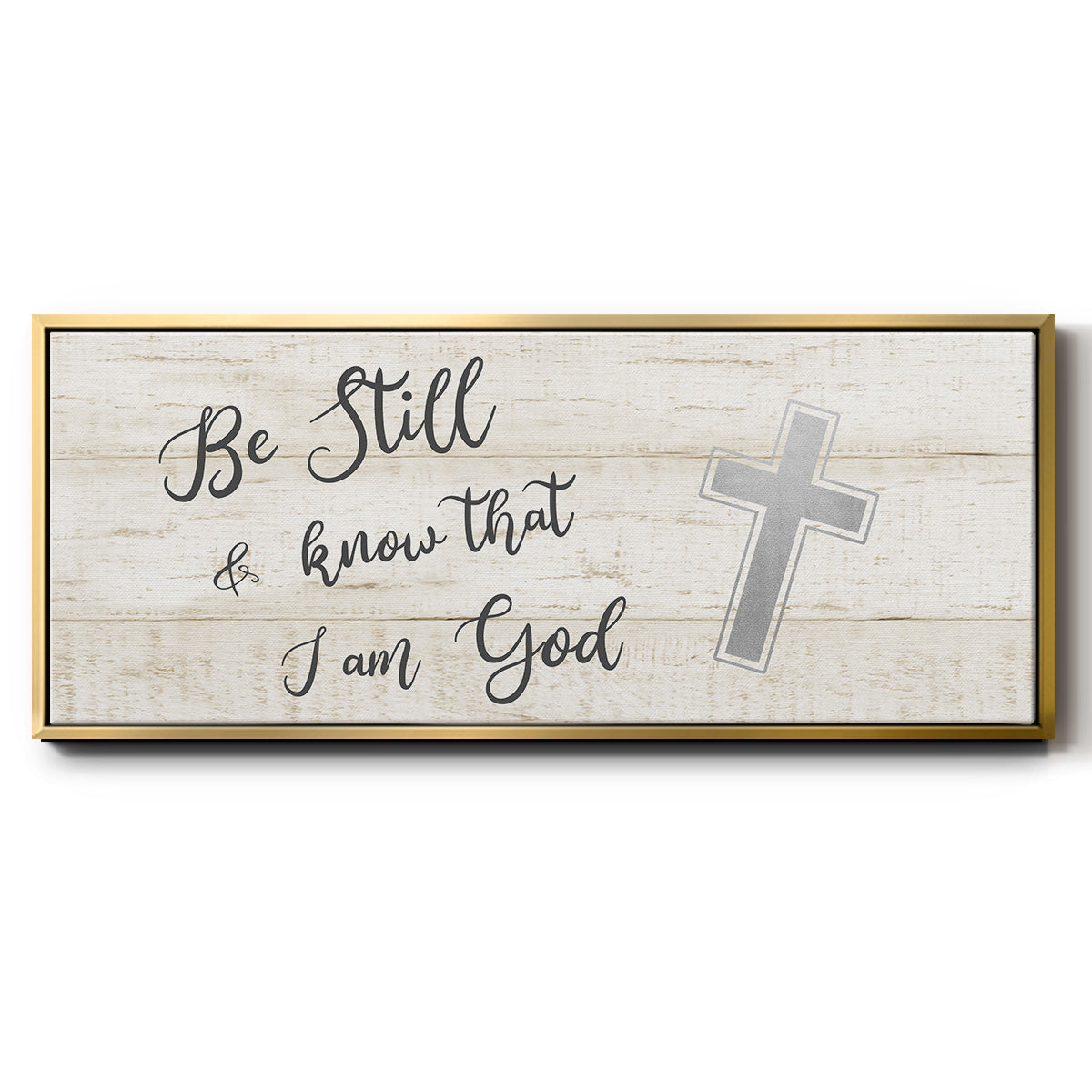 Be Still Cross - Floater Framed Canvas Print