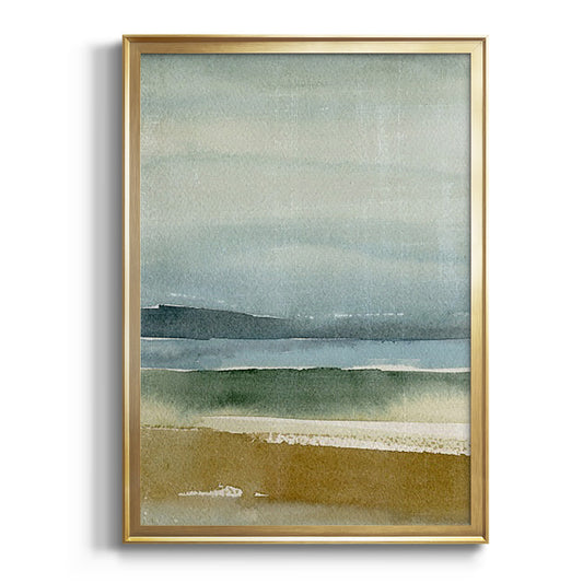 Ochre Outlook II - Modern Framed Canvas Print