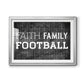 Faith Family Football - Modern Framed Art Print