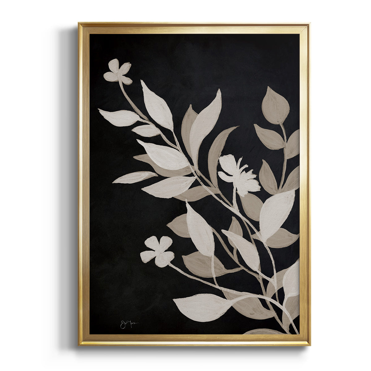 Midnight Silhouette II - Modern Framed Canvas Print