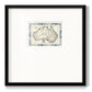 Bordered Map of Australia Premium Framed Print Double Matboard