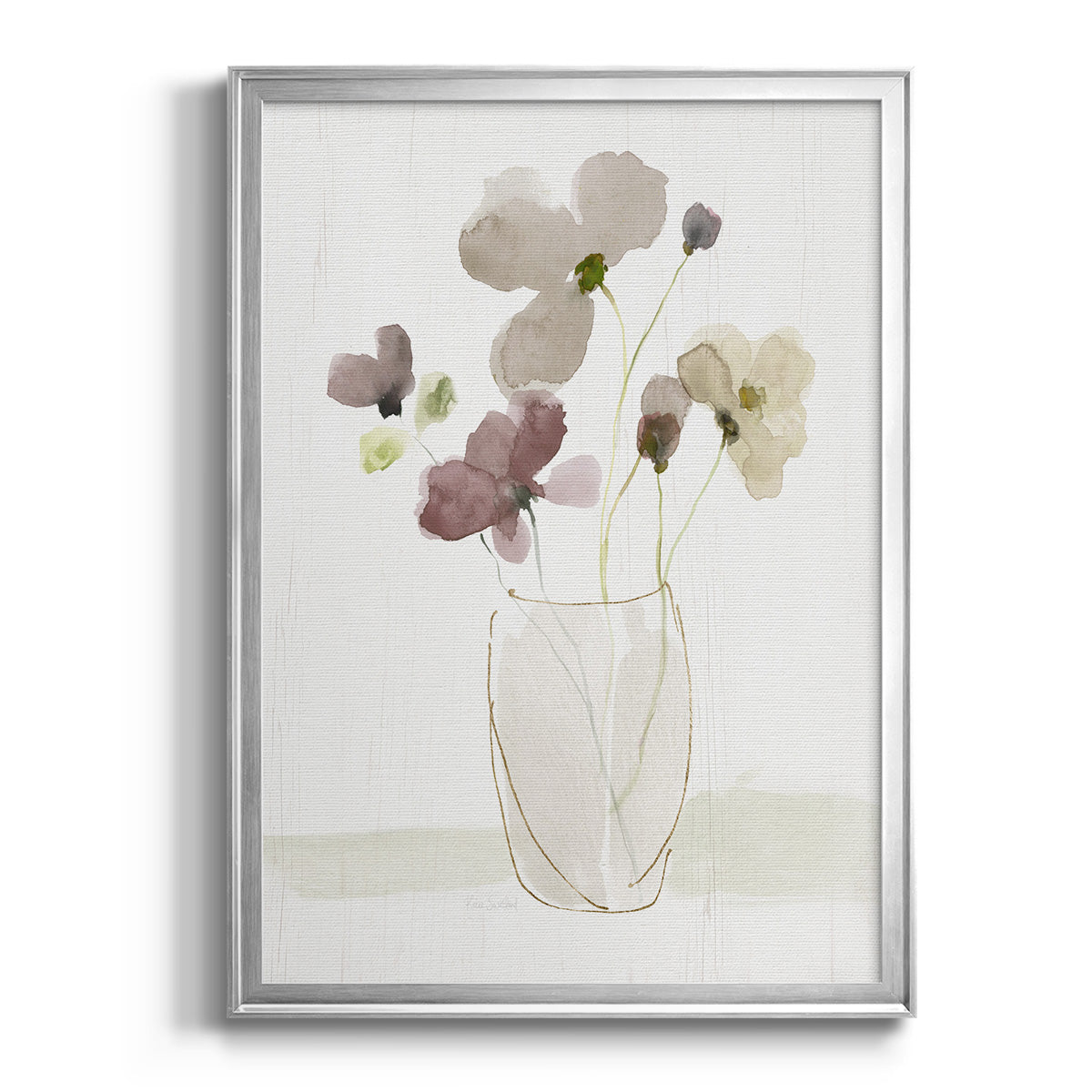 Choose Happy Bouquet II - Modern Framed Canvas Print