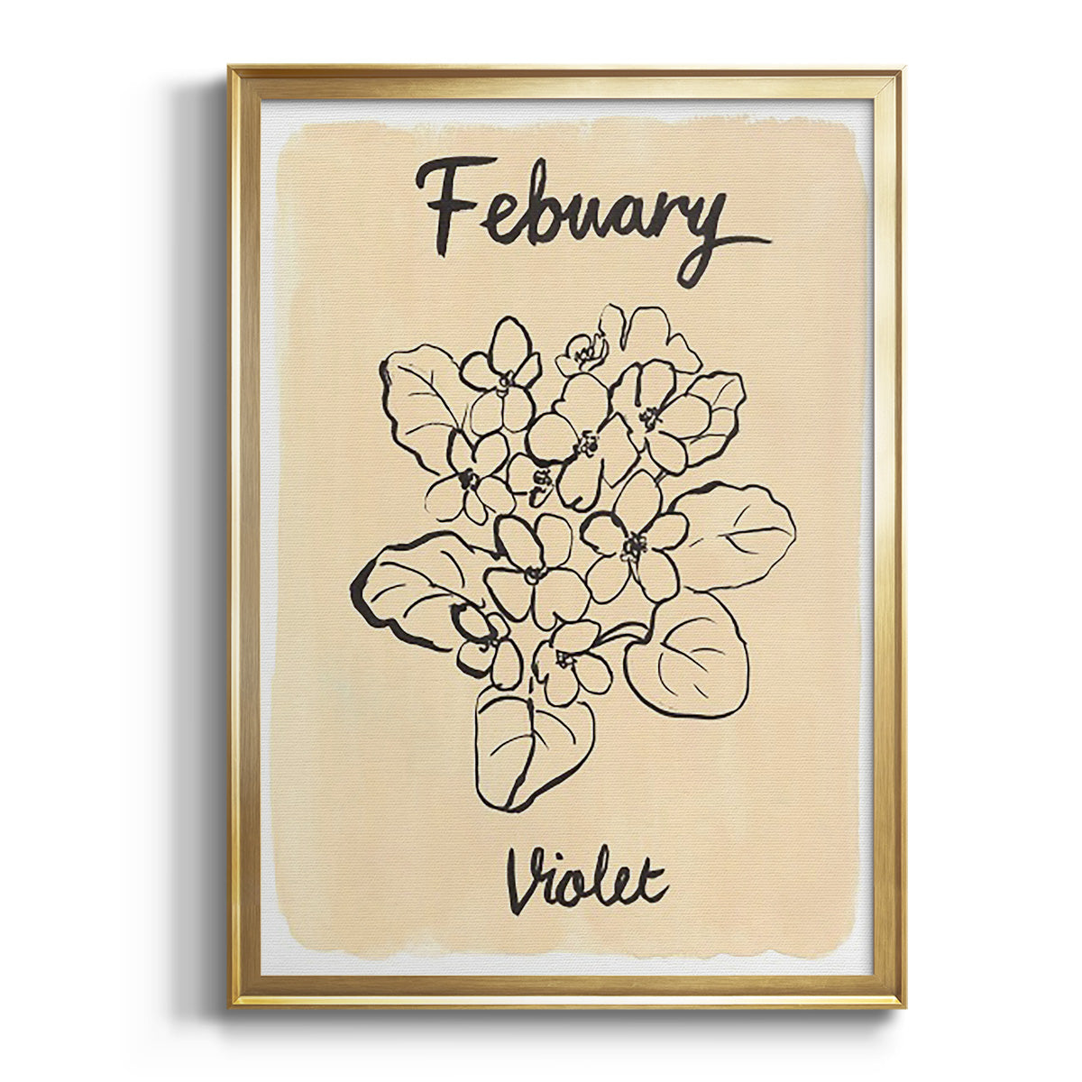 Birth Month II - Modern Framed Canvas Print