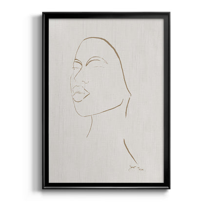 Portrait Sketch II - Modern Framed Canvas Print