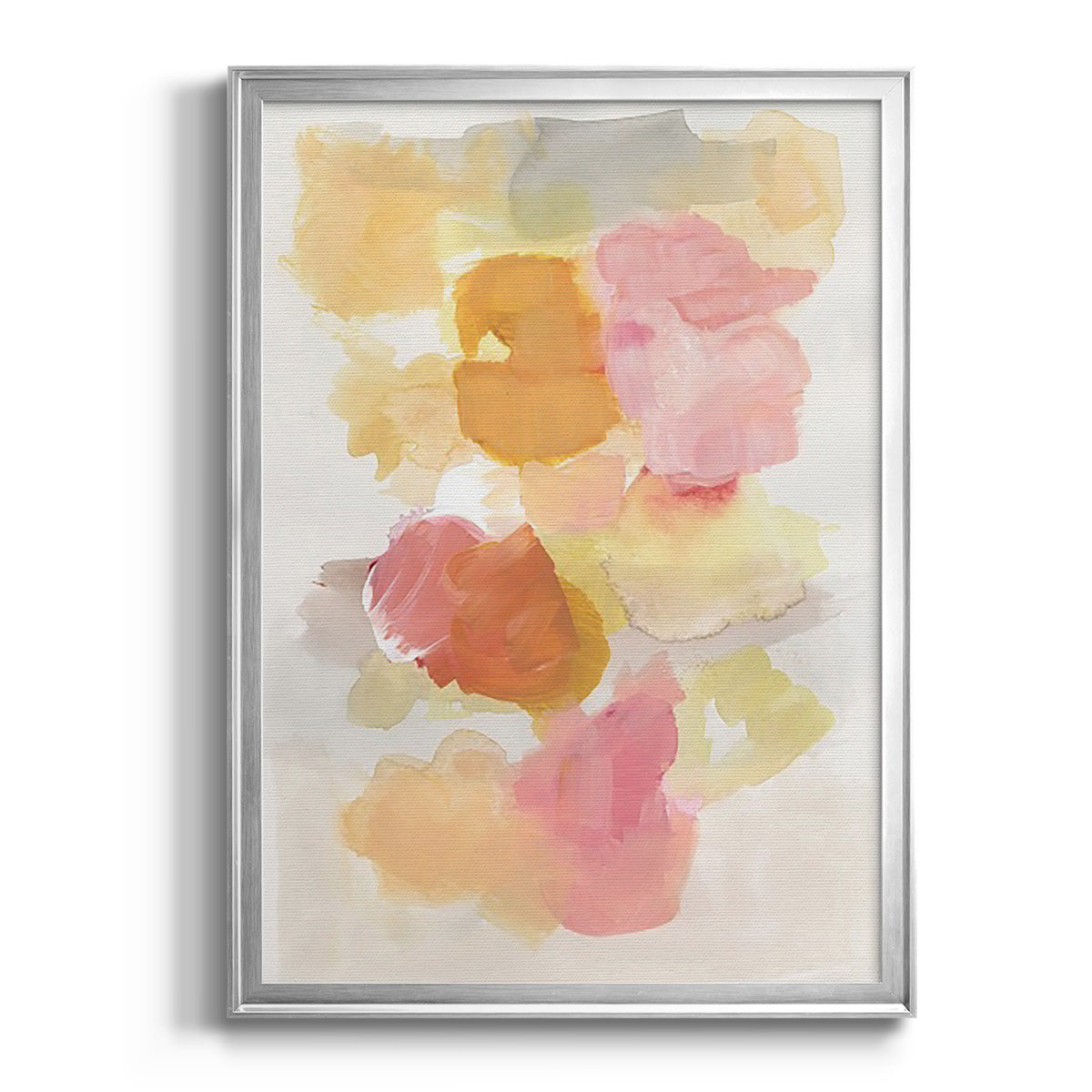 Warm Petals II - Modern Framed Canvas Print