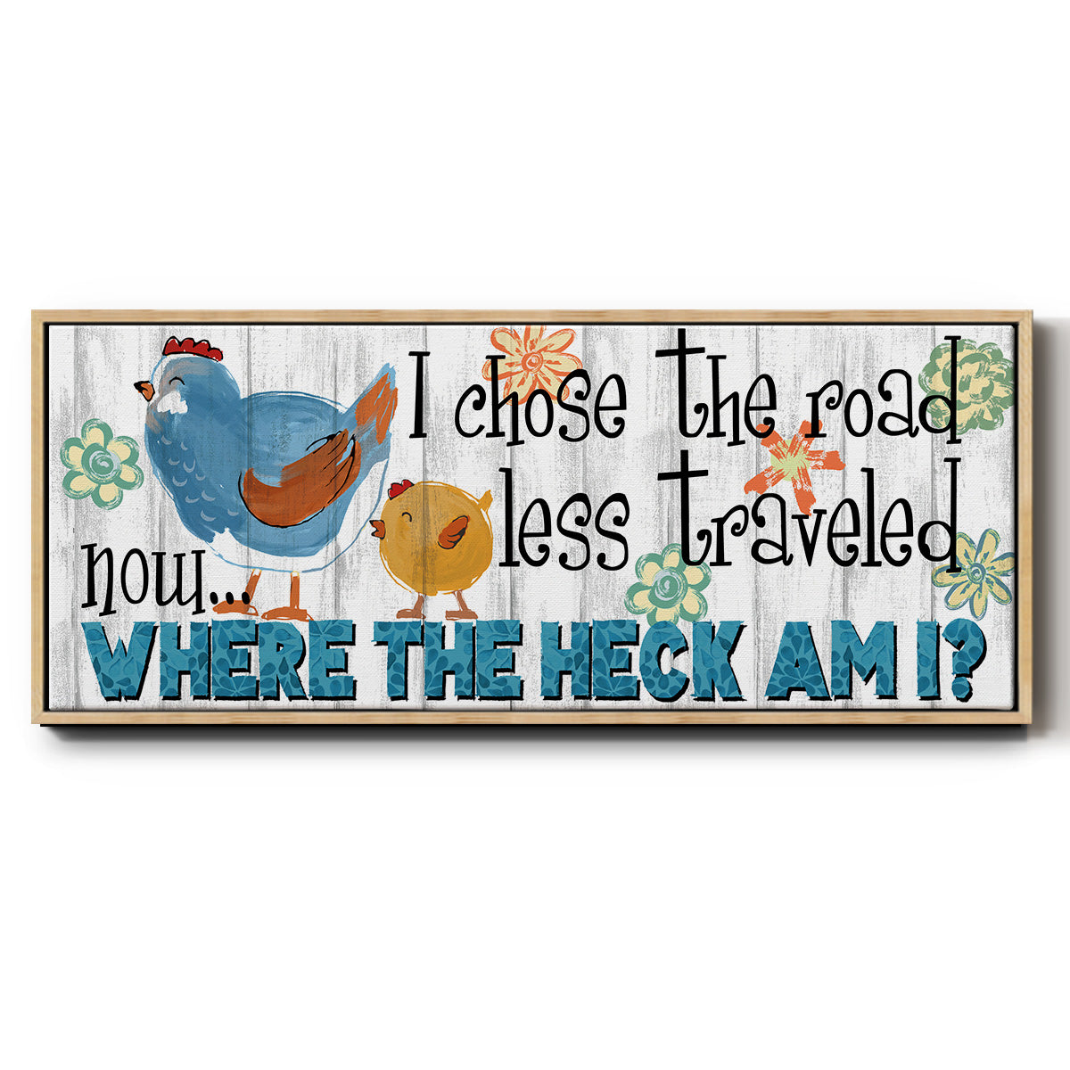 The Road Less - Floater Framed Canvas Print