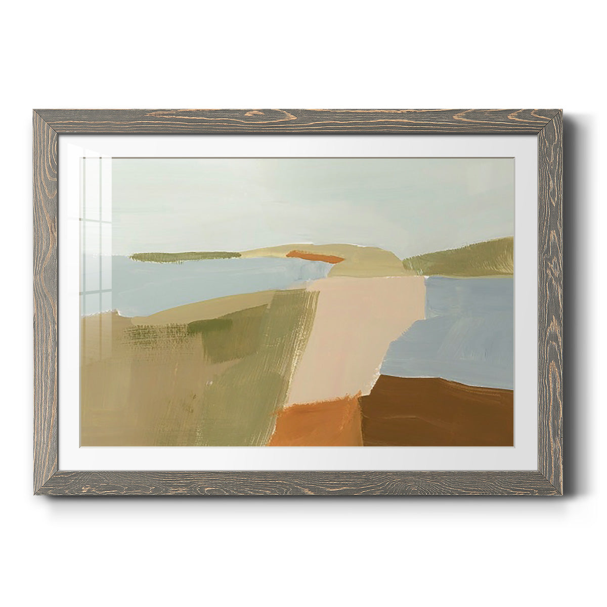 Stacked Landscape II - Barnwood Framed Art Print