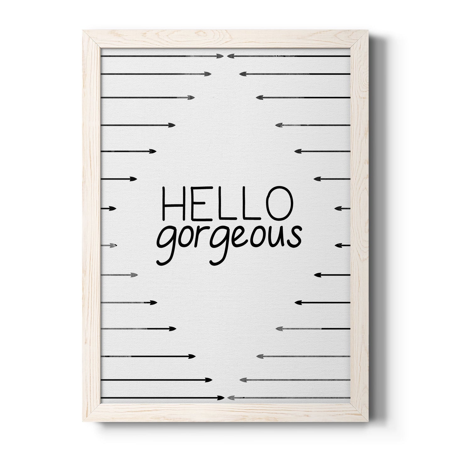 Hello Gorgeous - Premium Canvas Framed in Barnwood - Ready to Hang