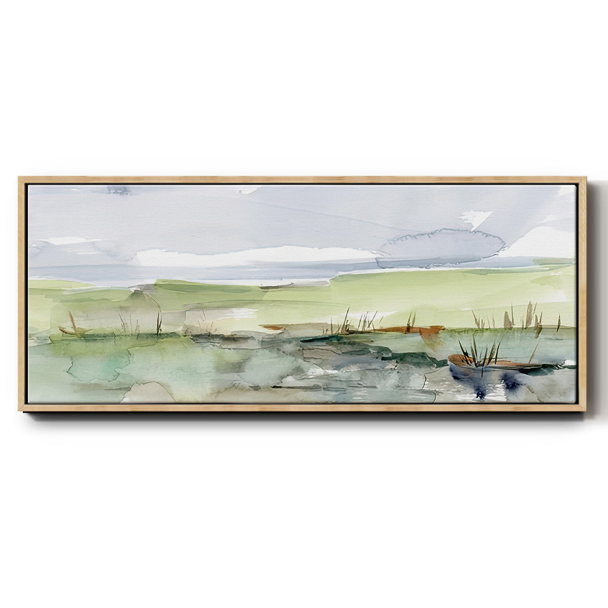 Pastel Inlet II - Floater Framed Canvas Print