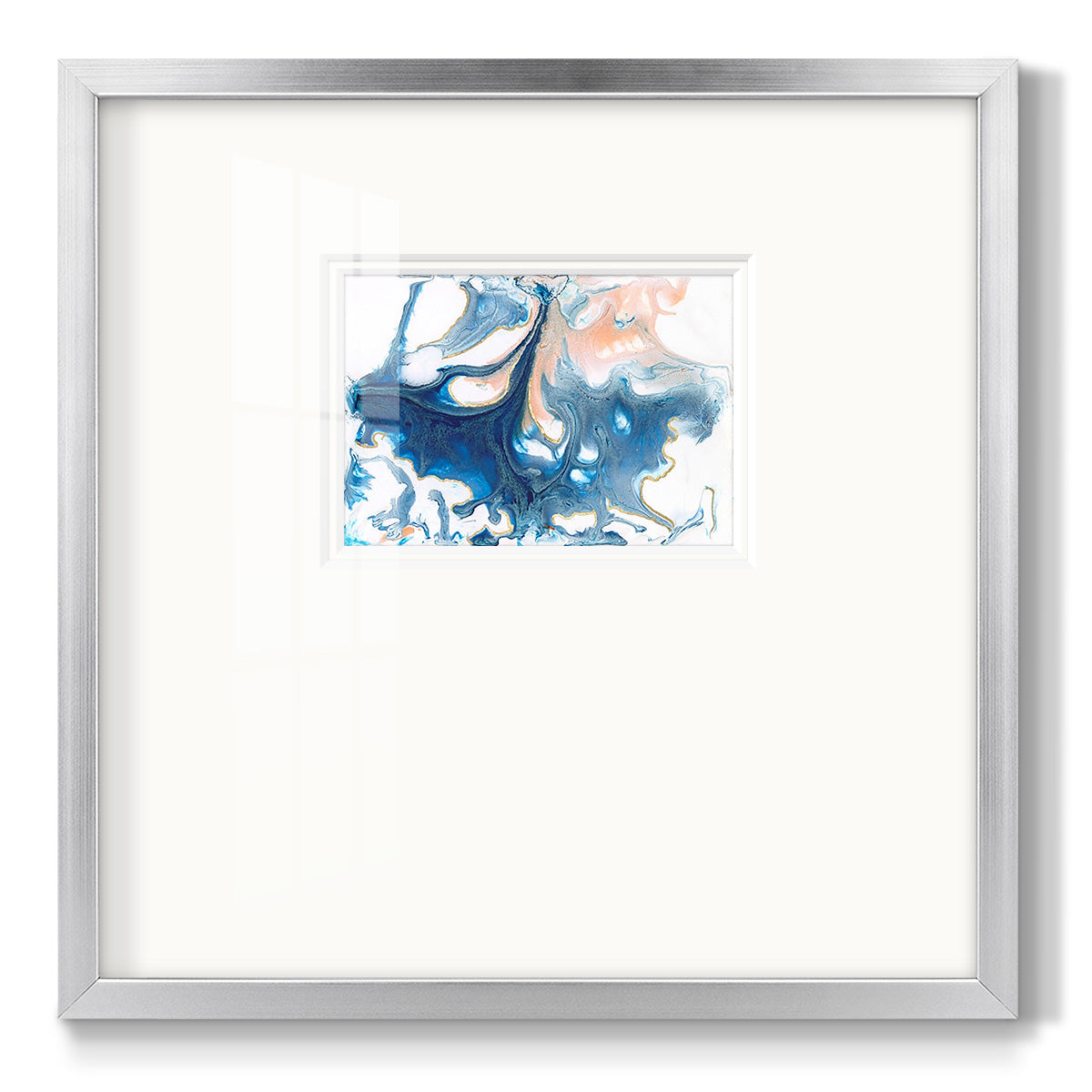 Dancing Blue I - Double Matboard Framed Print
