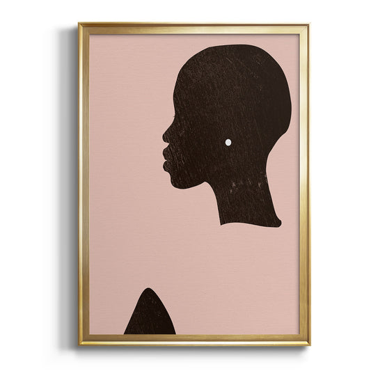 Pink Silhouette I - Modern Framed Canvas Print