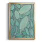Blue Orbs II - Modern Framed Canvas Print