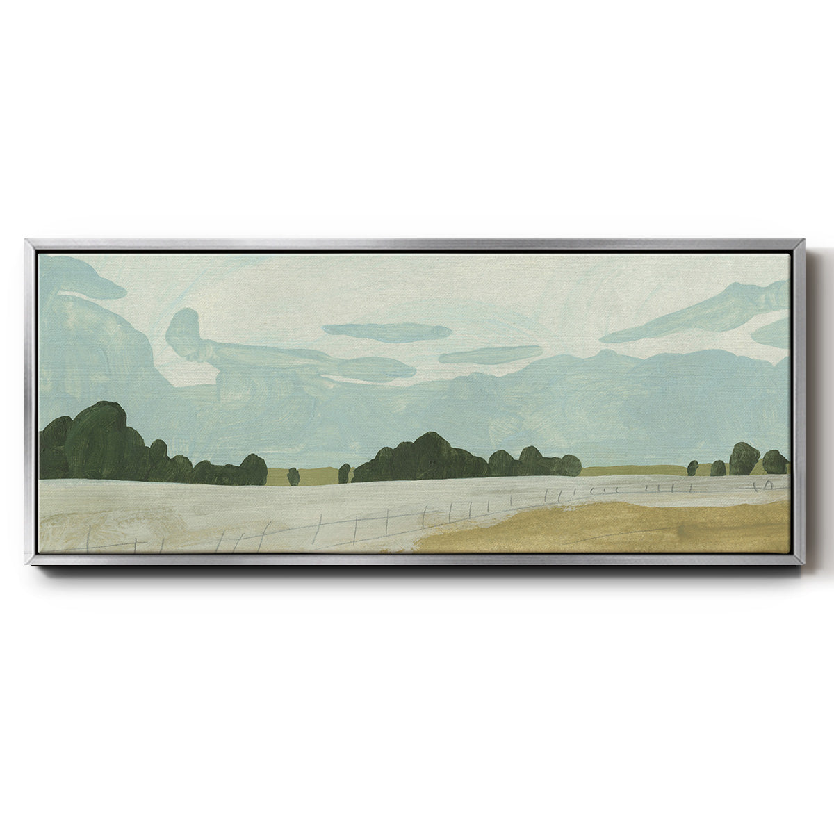 Farmland Study II - Floater Framed Canvas Print
