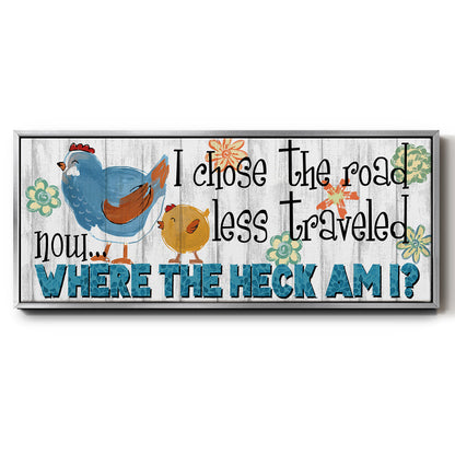 The Road Less - Floater Framed Canvas Print