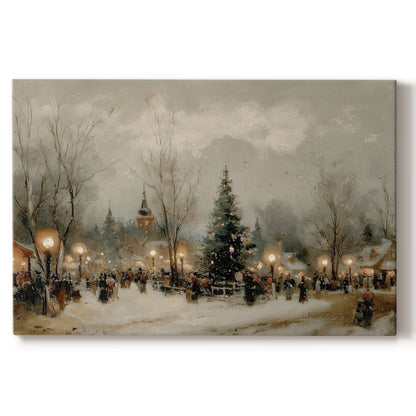 Candlelit Cathedral at Twilight - Canvas Art Print