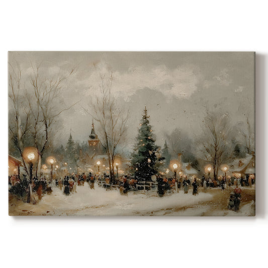 Candlelit Cathedral at Twilight - Canvas Art Print