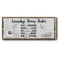 Laundry Room Rules - Floater Framed Canvas Print