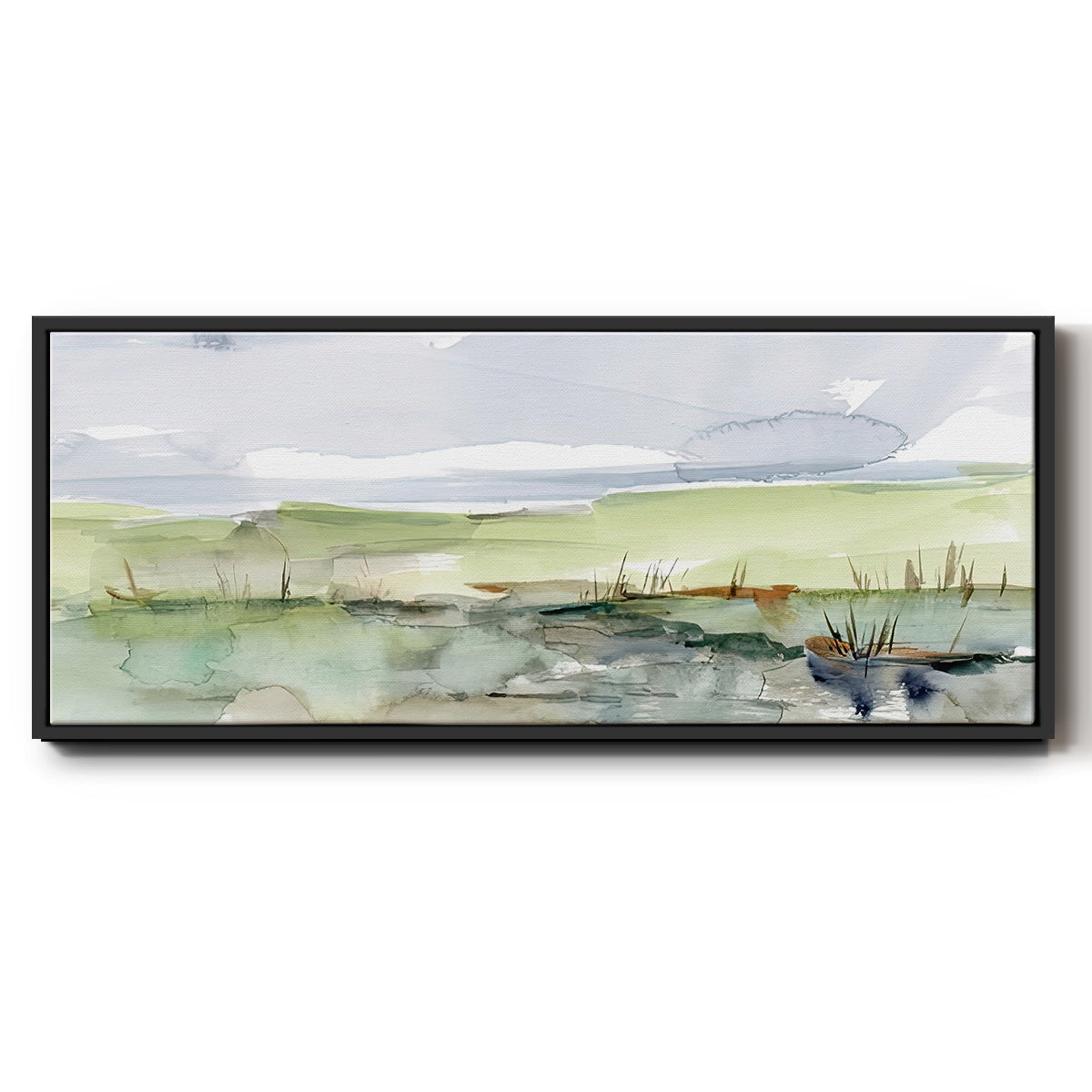 Pastel Inlet II - Floater Framed Canvas Print
