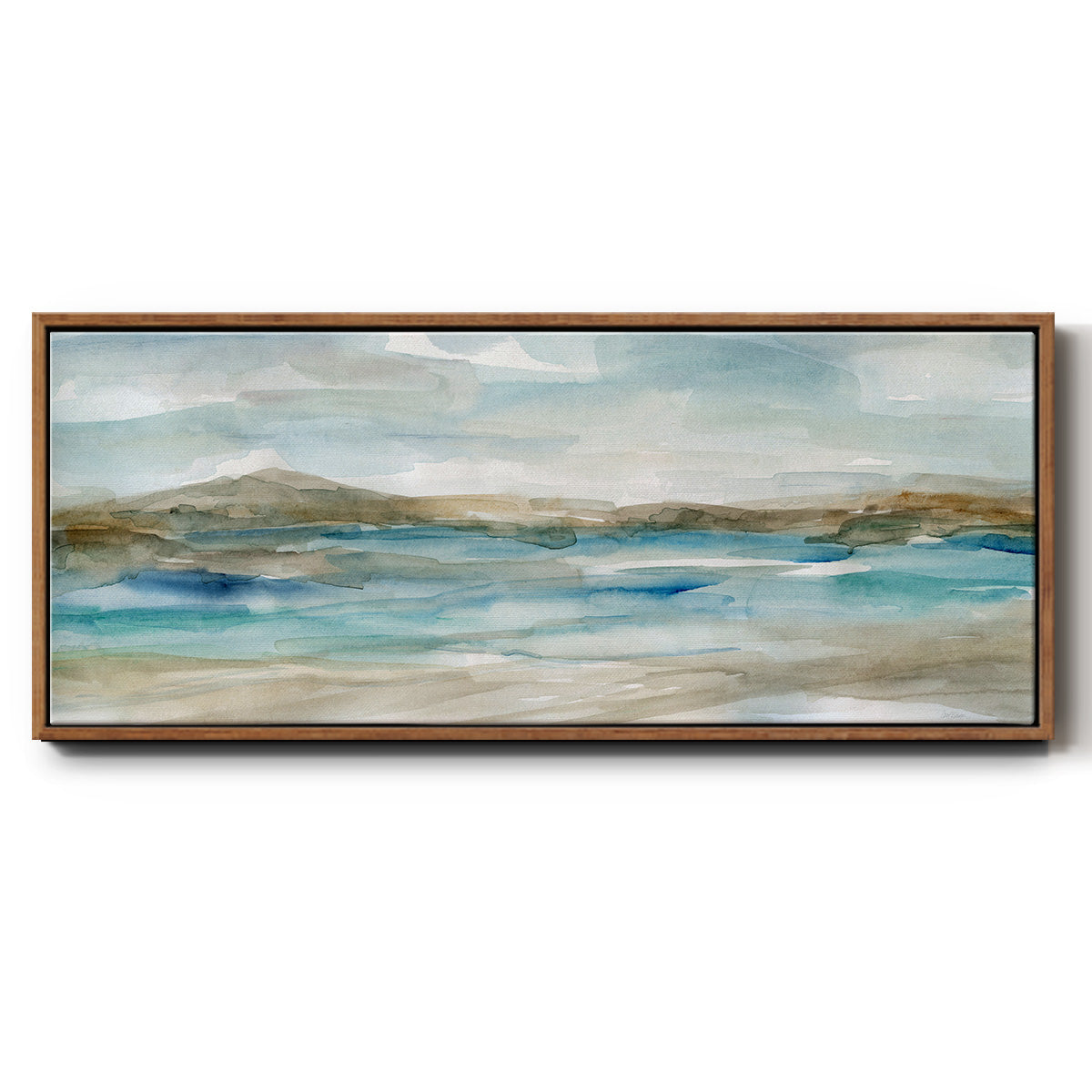 Peaceful Beach II - Floater Framed Canvas Print