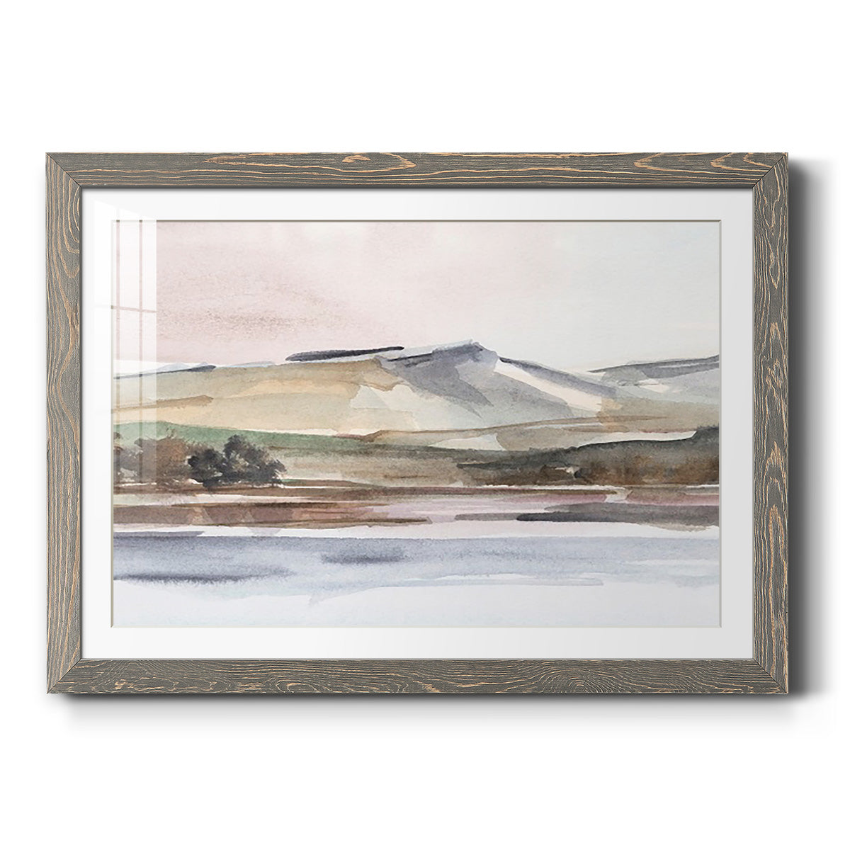Autumn Mountain Valley I - Barnwood Framed Art Print
