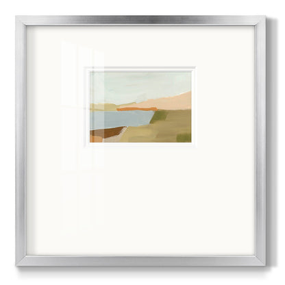 Stacked Landscape I - Double Matboard Framed Print