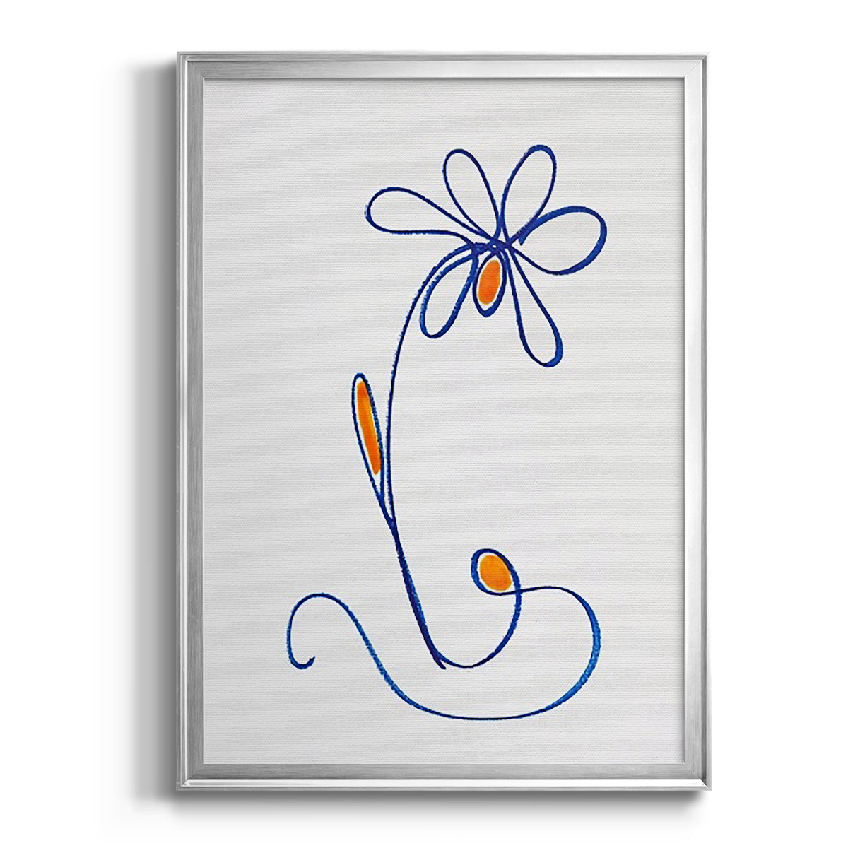 Wobbly Blooms II - Modern Framed Canvas Print