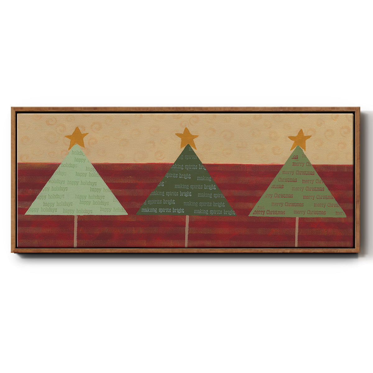 Merry Messages - Floater Framed Canvas Print