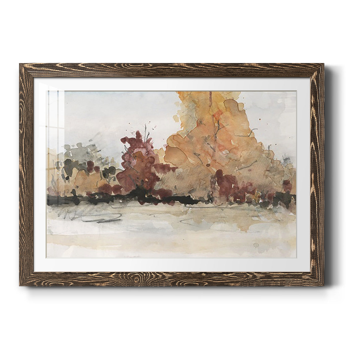 The Autumn View II - Barnwood Framed Art Print