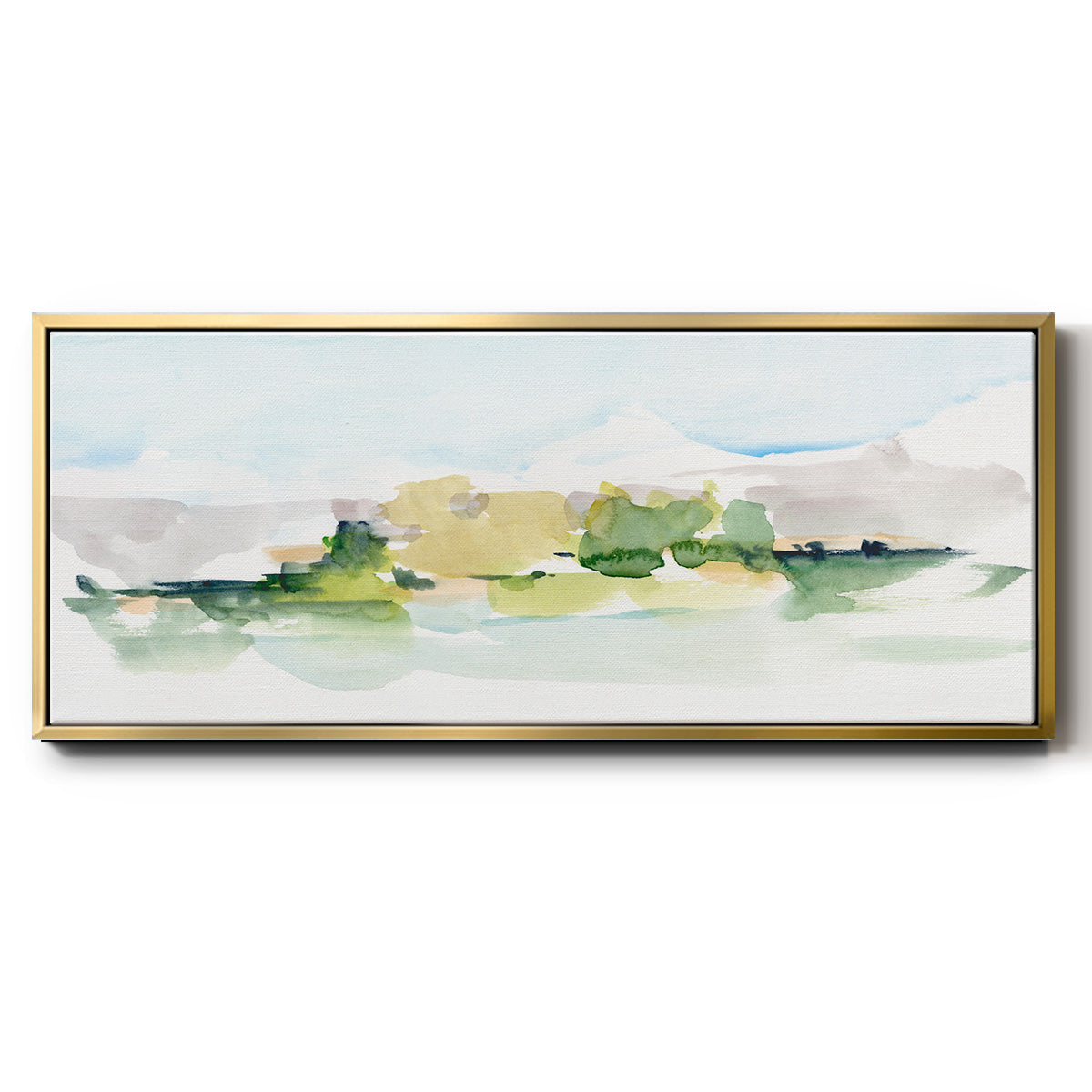 Tangerine Sunset I - Floater Framed Canvas Print