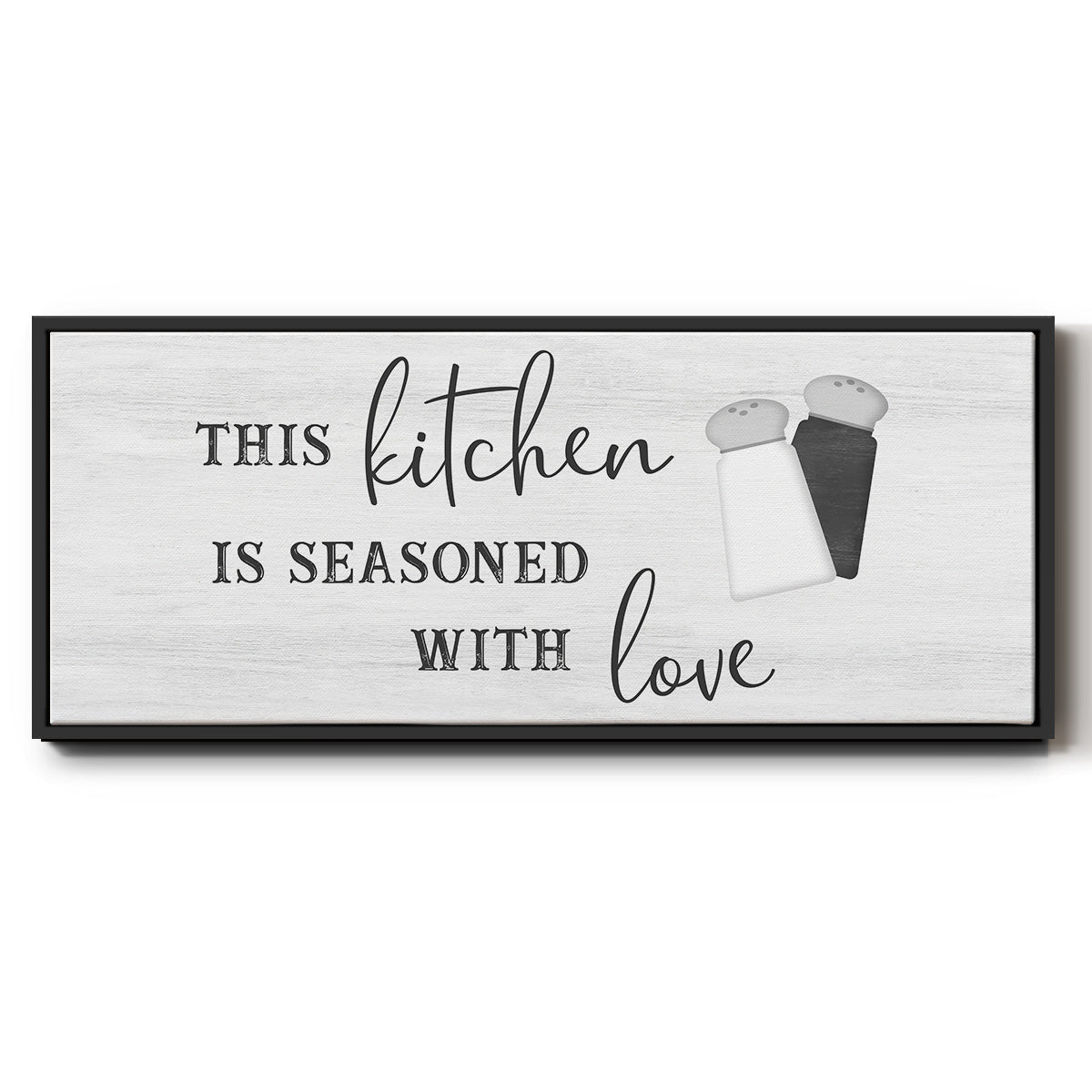 Seasoned with Love - Floater Framed Canvas Print