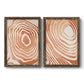 Wood Grain Suminagashi III - Premium Framed Canvas 2 Piece Set - Ready to Hang